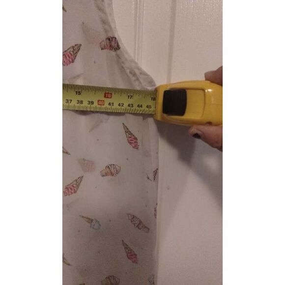 NB Novelty Ice Cream print sheer open back collard sleeveless button down - Picture 5 of 5